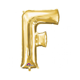 F betű - arany lufi (86 cm, fólia)