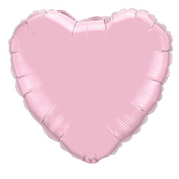 Gyöngyház Rózsaszín Szív lufi (46 cm, fólia)